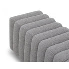 Kalum Boucle Grey Fabric Bench Seat by Liang & Eimil