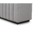 Kalum Boucle Grey Fabric Bench Seat by Liang & Eimil