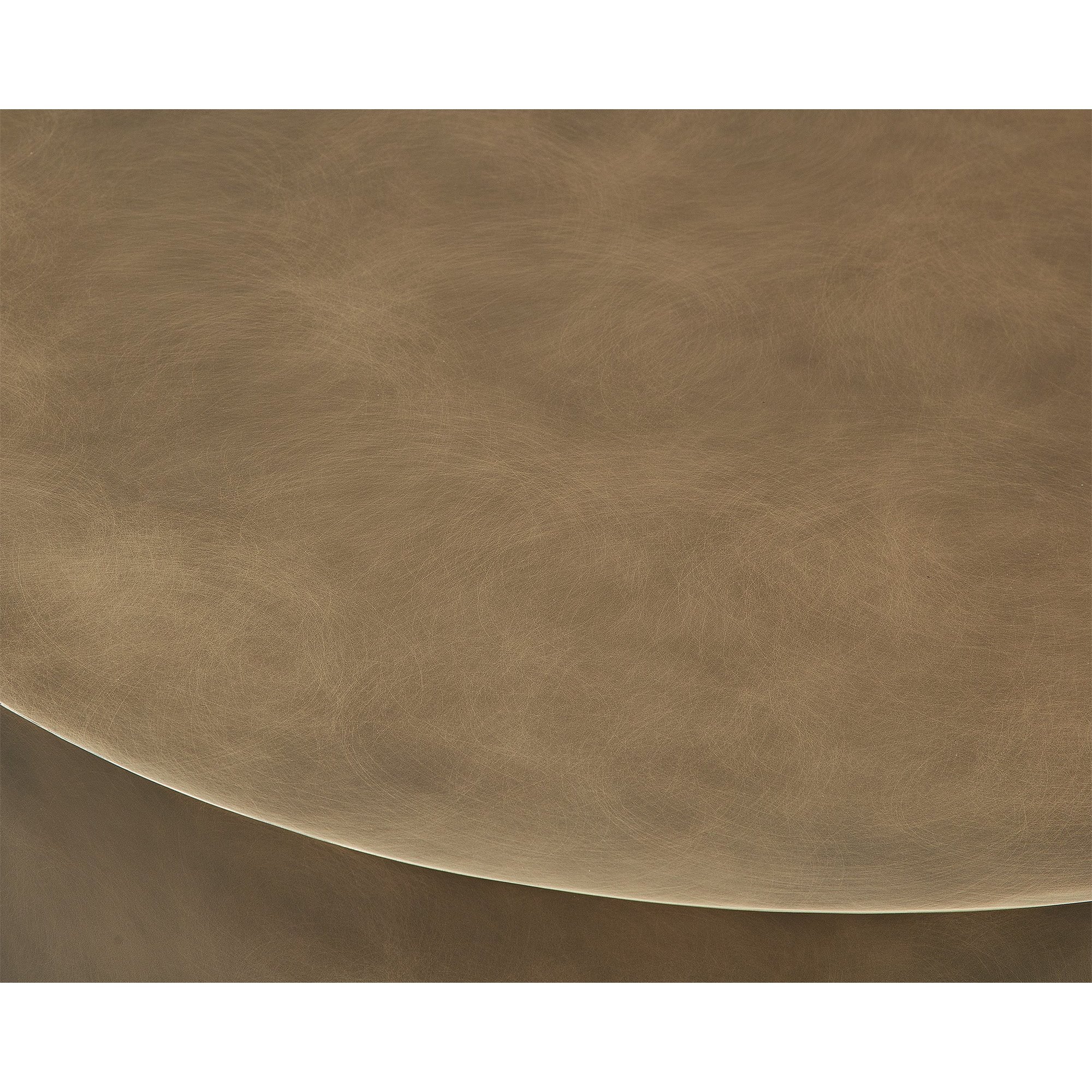 Aldo Coffee Table Matt Black Base & Aris Hairline Bronze Top by Liang & Eimil