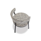 Bonnet Matt Black & Sherpa Grey Fabric Dining Chair by Liang & Eimil