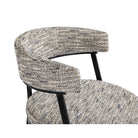 Bonnet Matt Black & Sherpa Grey Fabric Dining Chair by Liang & Eimil