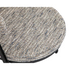 Bonnet Matt Black & Sherpa Grey Fabric Dining Chair by Liang & Eimil