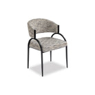 Pavilion Dining Chair Iron Frame & Sherpa Grey Fabric Upholstery by Liang & Eimil