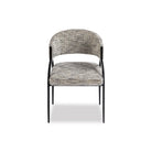 Pavilion Dining Chair Iron Frame & Sherpa Grey Fabric Upholstery by Liang & Eimil