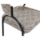 Pavilion Dining Chair Iron Frame & Sherpa Grey Fabric Upholstery by Liang & Eimil