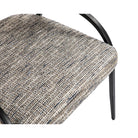 Pavilion Dining Chair Iron Frame & Sherpa Grey Fabric Upholstery by Liang & Eimil