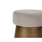 Cyrus Megan Light Grey Velvet Stool by Liang & Eimil