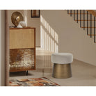 Cyrus Megan Light Grey Velvet Stool by Liang & Eimil