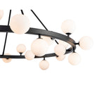 Bucolic Black Pendant Ceiling Light with White Glass Shades by Liang & Eimil