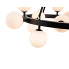 Bucolic Black Pendant Ceiling Light with White Glass Shades by Liang & Eimil