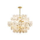Momo Chandelier Antique Brass Frame & Faux Alabaster Petals Shades by Liang & Eimil