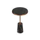 Notto Black Marble & Antique Bronze Side Table - set of 2 by Liang & Eimil
