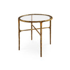 Cobra Textured Antique Brass & Glass Side Table by Liang & Eimil