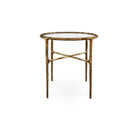 Cobra Textured Antique Brass & Glass Side Table by Liang & Eimil