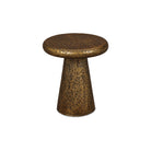 Cotto Textured Antique Brass Side Table by Liang & Eimil