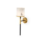 Callum Alabaster & Brass & Black Iron Wall Light by Liang & Eimil