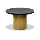 Dim Black Ash Wood & Gold Ombre Dining Table by Liang & Eimil