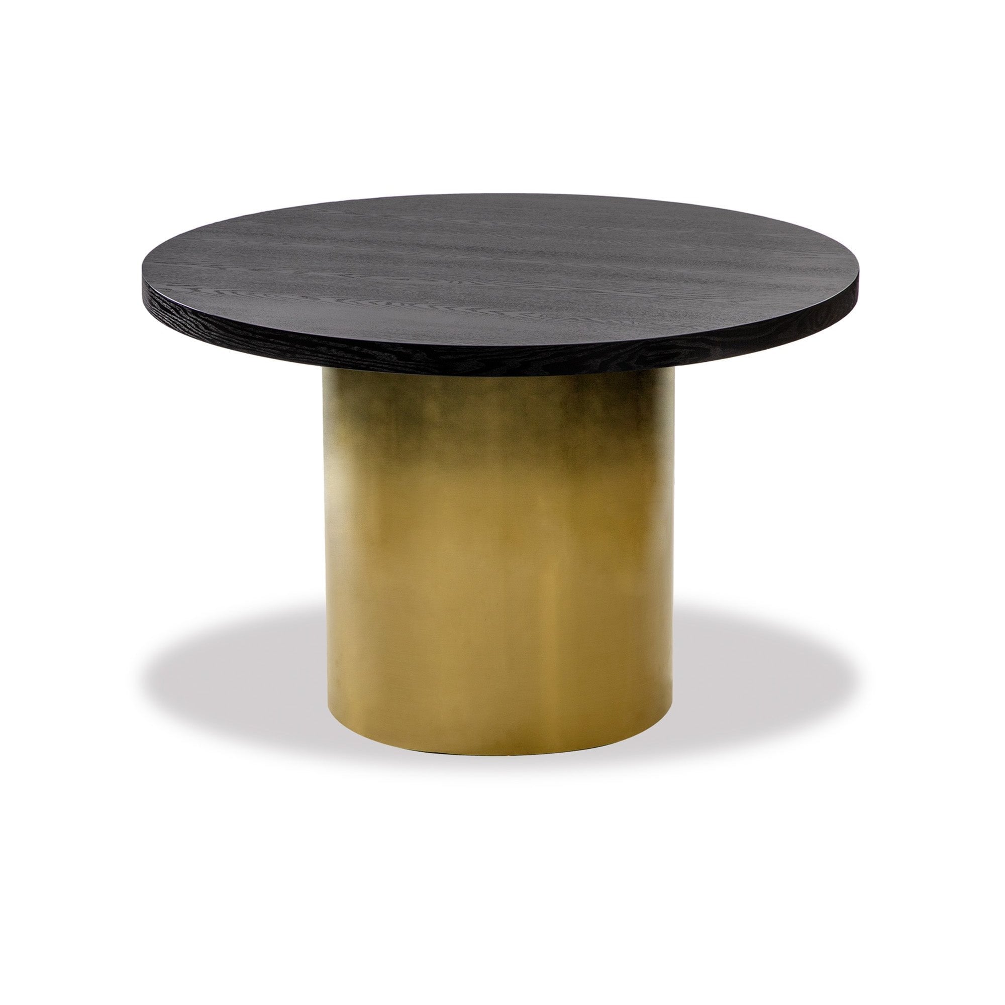 Dim Black Ash Wood & Gold Ombre Dining Table by Liang & Eimil
