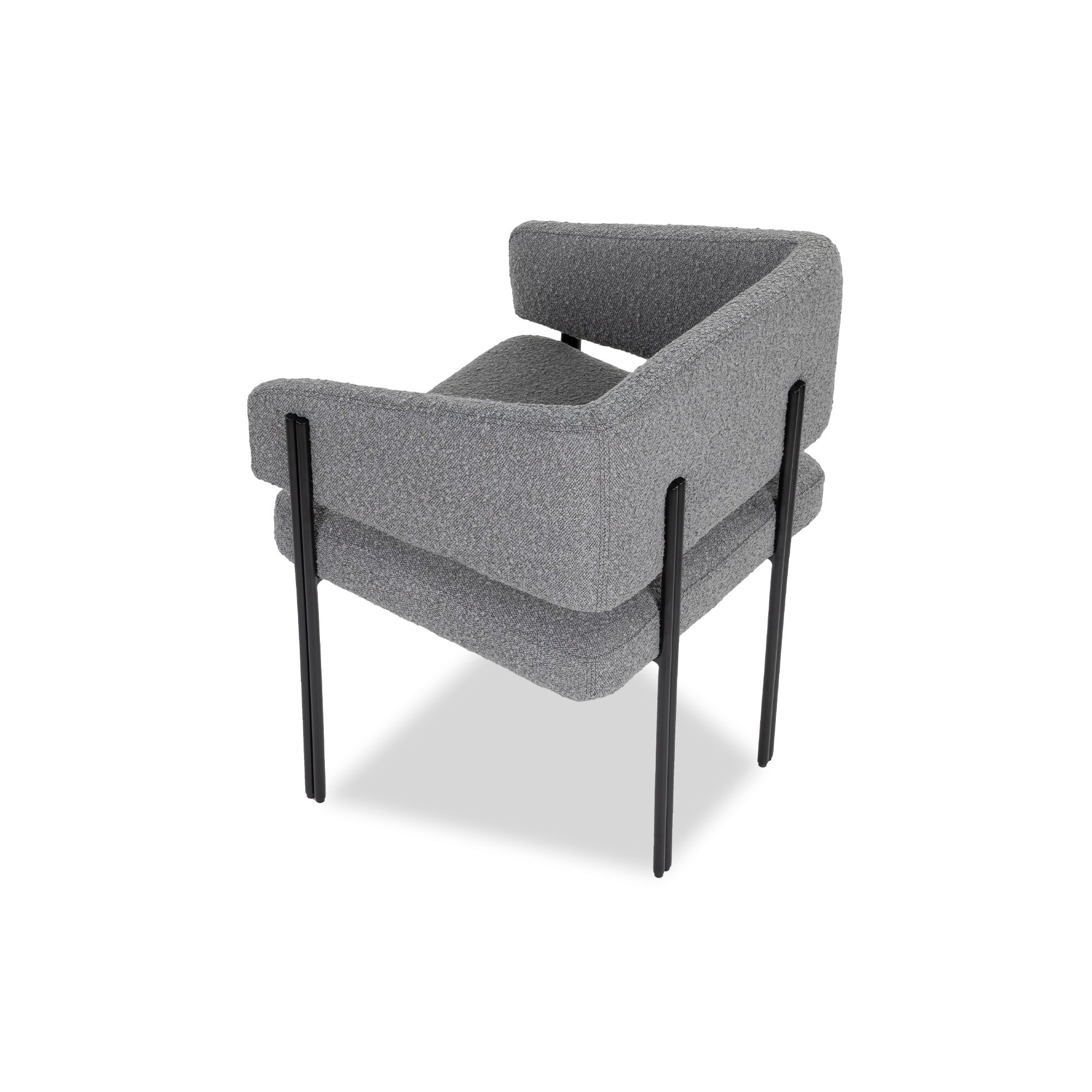 Tatler Boucle Grey Fabric Dining Chair by Liang & Eimil