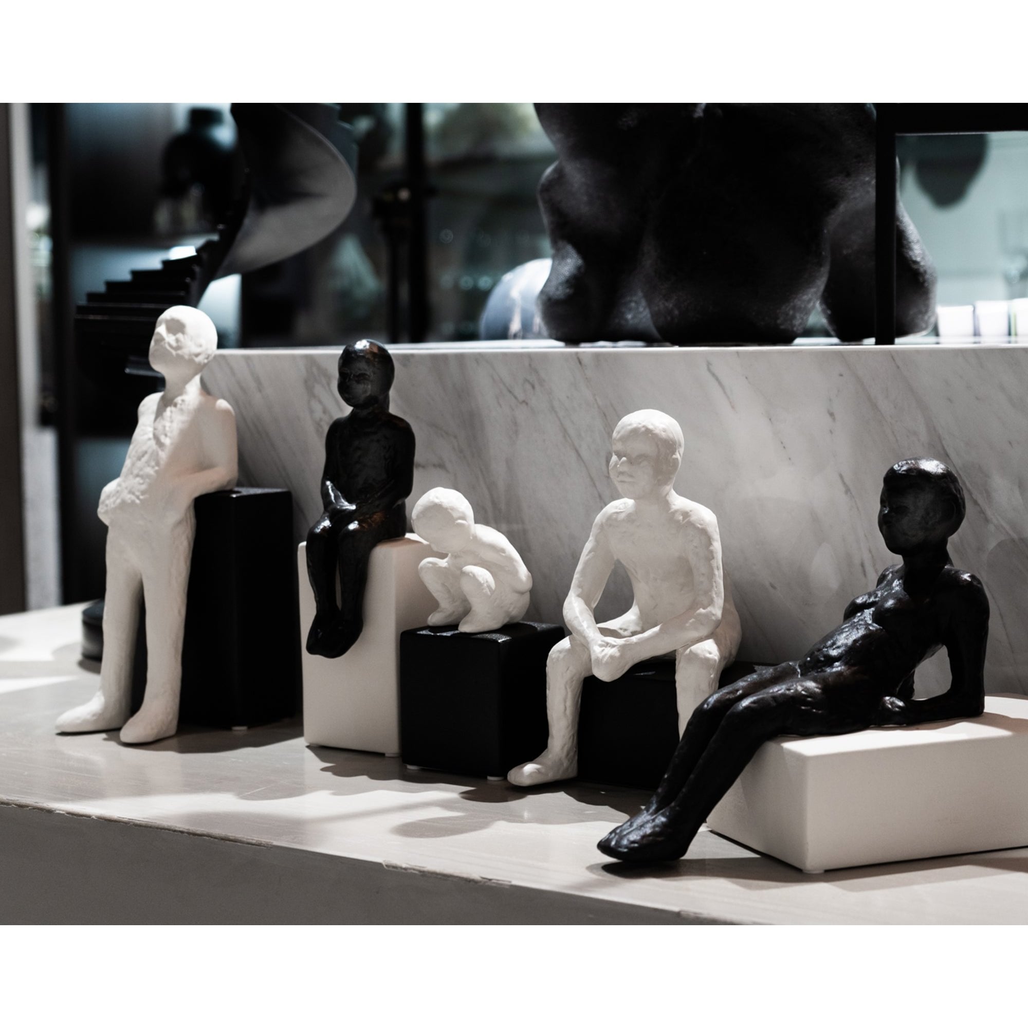 Hinton I Black & White Ceramic Sculpture by Liang & Eimil