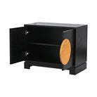 Hoxton Wenge Oak Wood & Gold Sideboard by Liang & Eimil