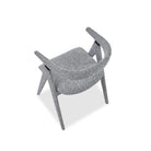 Kelly Dining Chair Speckle Grey Fabric Upholstery by Liang & Eimil