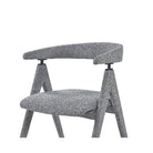Kelly Dining Chair Speckle Grey Fabric Upholstery by Liang & Eimil