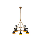 Kensington Pendant Ceiling Light Black Shades & Antique Blass Frame by Liang & Eimil