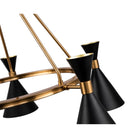 Kensington Pendant Ceiling Light Black Shades & Antique Blass Frame by Liang & Eimil