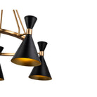 Kensington Pendant Ceiling Light Black Shades & Antique Blass Frame by Liang & Eimil
