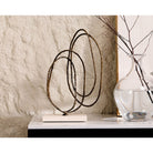 Kinetic Harmony Dark Bronze & Beige Sculpture by Liang & Eimil