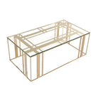 Lafayette Coffee Table Polished Brass Frame & Glass Top by Liang & Eimil