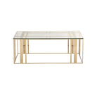Lafayette Coffee Table Polished Brass Frame & Glass Top by Liang & Eimil