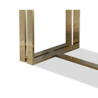 Lennox Dining Table Black Ash Veneer Top & Polished Brass Legs by Liang & Eimil