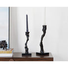 Storm Candlestick Small - Black Marble & Resin by Liang & Eimil