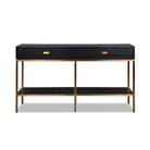Levi Black Ash Veneer & Brushed Brass Dressing Table by Liang & Eimil