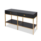 Levi Black Ash Veneer & Brushed Brass Dressing Table by Liang & Eimil