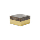 Lina Coffee & Gold Marble Storage Box by Liang & Eimil
