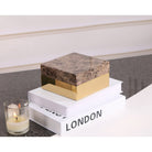 Lina Coffee & Gold Marble Storage Box by Liang & Eimil
