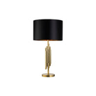 Linden Table Lamp Black Shade & Polished Brass Base by Liang & Eimil