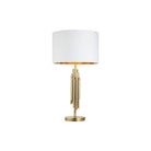 Linden Table Lamp White Shade & Polished Brass Base by Liang & Eimil