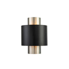 Logan Wall Light Satin Nickel & Matt Black Shade by Liang & Eimil