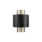 Logan Wall Light Satin Nickel & Matt Black Shade by Liang & Eimil