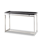 Malcom Black Ash Veneer & Stainless Steel Console Table by Liang & Eimil