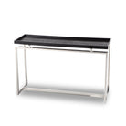 Malcom Black Ash Veneer & Stainless Steel Console Table by Liang & Eimil