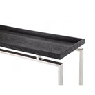 Malcom Black Ash Veneer & Stainless Steel Console Table by Liang & Eimil