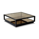 Mali Coffee Table Antique Bronze & Tinted Glass Top by Liang & Eimil