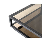 Mali Coffee Table Antique Bronze & Tinted Glass Top by Liang & Eimil