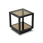 Mali Side Table Antique Bronze & Tinted Glass Top by Liang & Eimil