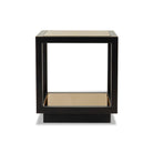 Mali Side Table Antique Bronze & Tinted Glass Top by Liang & Eimil